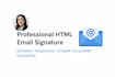 create a professional HTML email signature for gmail and outlook