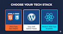 develop your custom website using react, wordpress, or HTML CSS