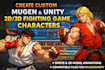 create custom mugen and unity 2d, 3d fighting game characters with animation