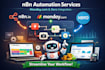 build xero com and monday com automation tool using n8n