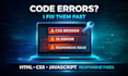 fix HTML CSS issues, responsive and javascript errors