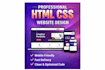 build responsive HTML CSS website