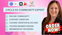 circle so setup circle so community kajabi online course kajabi circle so kajabi