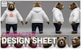 create a professional character design sheet with turnaround views