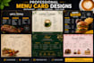 design professional restaurant, cafe, and food menu cards