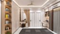 do modern 3d interior design with realistic rendering