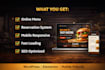 design modern restaurant website with online menu