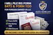 file irs 5472, 1120 and final return for foreign owned llc