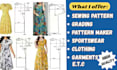 design sewing pattern  grading cloth converting pattern garment any cloth design