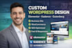 design wordpress website using elementor, kadence siteorigin gutenberg pro