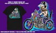 draw design chopper motorcycles for t shirt