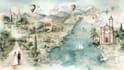 do custom watercolor wedding map