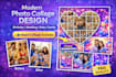 create modern photo collage and creative frame design