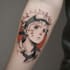 tattoo illustration anime style in lines