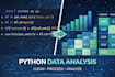 clean, process and analyze your data using python pandas and numpy