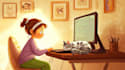 watercolor children book illustration