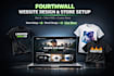 fourth wall website design fourthwall store set up merch tshirt pod design