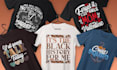 design unique illustrated and text merch design