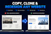 copy, clone, duplicate or redesign any website into wordpress