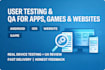 reliable app, QA and user testing, software and UI testing