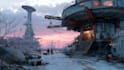 make environment, cyberpunk, sci fi art landscape design