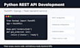 build your rest API using python fastapi or django