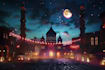 create ramadan kareem beautiful logo intro