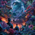 make retro psychedelic illustrated album covers