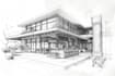 do architectural sketch rendering exterior interior concept
