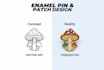 create custom enamel pin and patch design