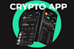 be crypto exchange website, crypto trading website, crypto exchange app, UI UX