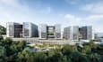 3d sketchup model landscape site plan, smart city,master plan,tech campus render