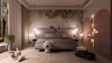 luxury bedroom,  interior design 3d modeling, rendering
