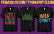 create unique typography t shirts for your pod store