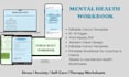 design a custom mental health workbook, planner and therapy worksheets in canva