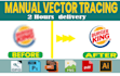 do manually vector tracing , redraw logo in high quality