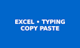 accurate data entry, copy paste, typing, and excel work