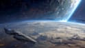 create high quality space art and futuristic space scenes