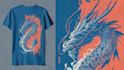 create linocut tshirt design for brands