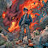 illustrate a superhero comic cover art