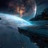 create high quality space art and futuristic space scenes