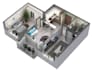 create 3d isometric floor plan,apartment layout,house section area,cad rendering