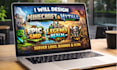 design a minecraft and hytale server logo, banner, and icon