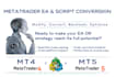 metatrader ea and script or script conversion