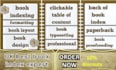 create a professional back of ebook or book indexing for publishing