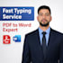 provide fast typing and accurate document retyping service