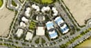 recreate urban space planning, master plan render,site plan zoning visualization