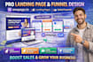 design high converting onepage io sales funnel website