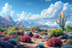 draw a natural landscape and background illustration