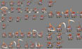 isometric pixel character 8 direction sprite sheet animation topdown character
